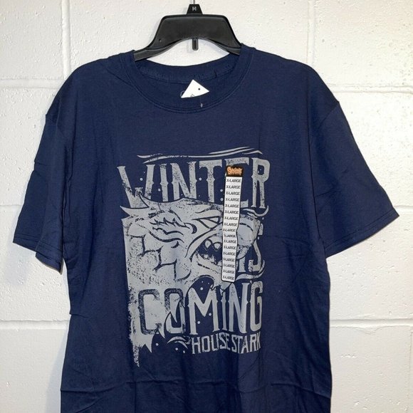 Game Of Thrones Winter Is Coming House Stark Direwolf T-Shirt Got Sz Xl Wolf Nwt - Picture 2 of 7